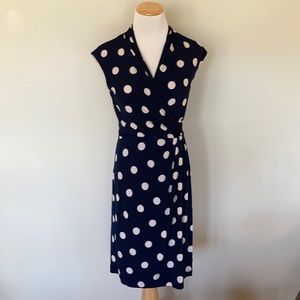Eliza J Wrap Polka Dot dress